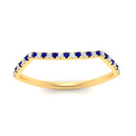 Load image into Gallery viewer, french-pave-contour-sapphire-wedding-band-in-yellow-gold-FD9986B2GSABL-NL-YG
