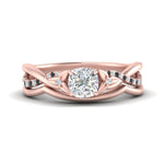 Load image into Gallery viewer, french-pave-cushion-contour-black-diamond-wedding-band-in-rose-gold-FD9986B1CUGBLACK-NL-RG
