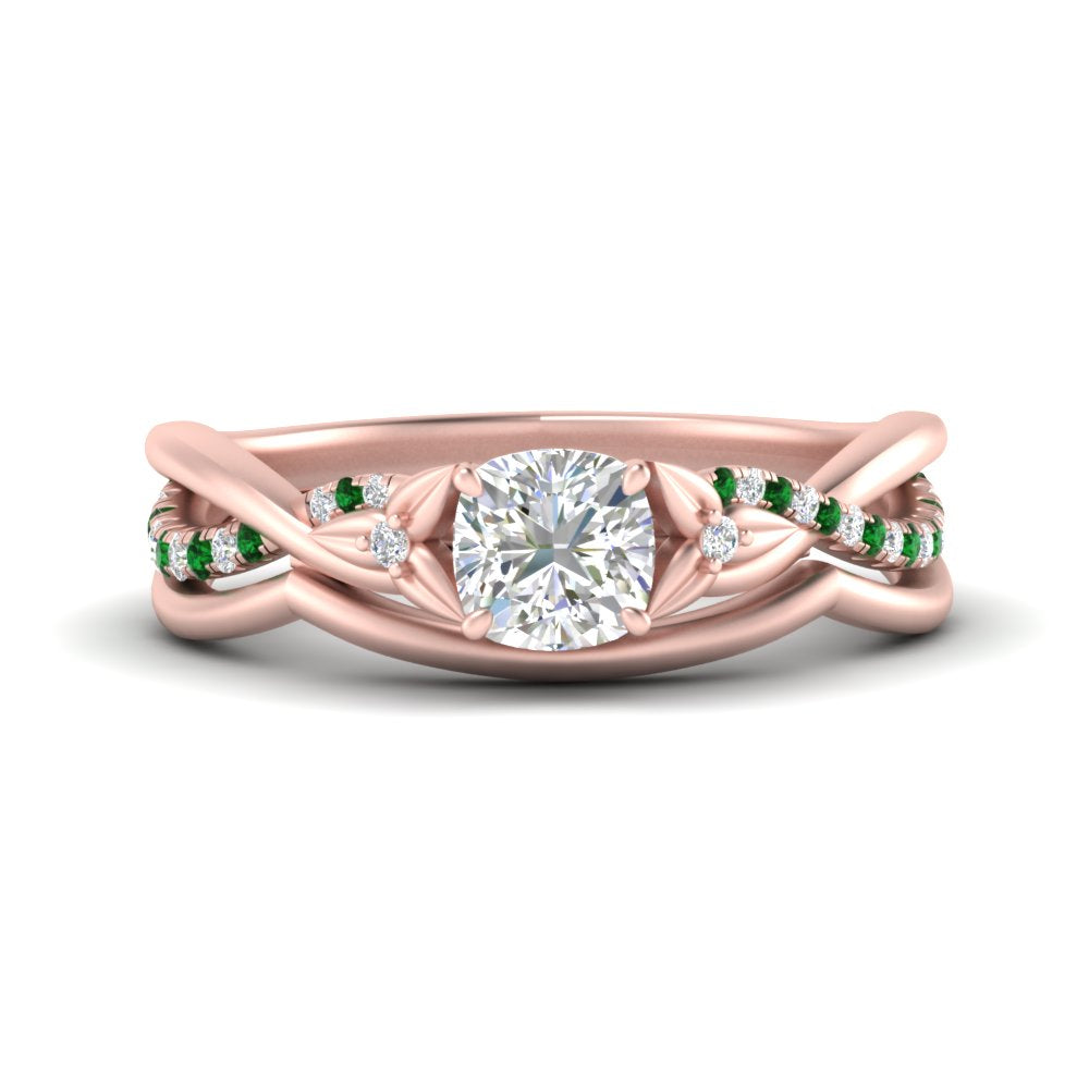 french-pave-cushion-contour-emerald-wedding-band-in-rose-gold-FD9986B1CUGEMGR-NL-RG