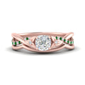Thumbnail 53 - french-pave-cushion-contour-emerald-wedding-band-in-rose-gold-FD9986B1CUGEMGR-NL-RG
