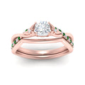 Thumbnail 55 - french-pave-cushion-contour-emerald-wedding-band-in-rose-gold-FD9986B1CUGEMGR-NL-RG