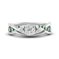 Thumbnail 49 - french-pave-cushion-contour-emerald-wedding-band-in-white-gold-FD9986B1CUGEMGR-NL-WG