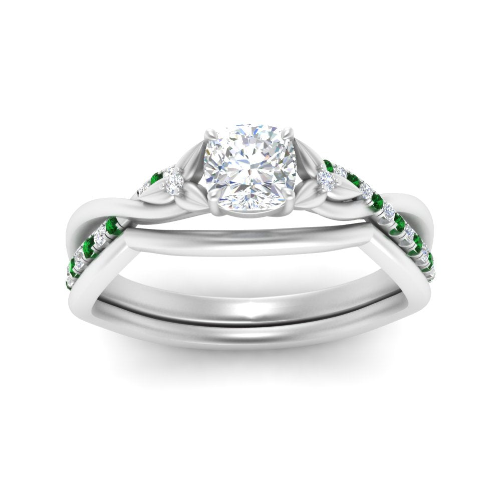french-pave-cushion-contour-emerald-wedding-band-in-white-gold-FD9986B1CUGEMGR-NL-WG