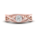 Load image into Gallery viewer, french-pave-cushion-contour-orange-sapphire-wedding-band-in-rose-gold-FD9986B1CUGSAOR-NL-RG
