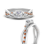 Load image into Gallery viewer, french-pave-cushion-contour-orange-sapphire-wedding-band-in-white-gold-FD9986B1CUGSAOR-NL-WG
