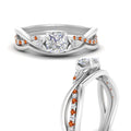 Thumbnail 38 - french-pave-cushion-contour-orange-sapphire-wedding-band-in-white-gold-FD9986B1CUGSAOR-NL-WG