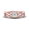 Thumbnail 29 - french-pave-cushion-contour-pink-sapphire-wedding-band-in-rose-gold-FD9986B1CUGSADRPI-NL-RG