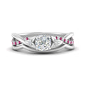 Thumbnail 25 - french-pave-cushion-contour-pink-sapphire-wedding-band-in-white-gold-FD9986B1CUGSADRPI-NL-WG