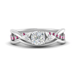 Load image into Gallery viewer, french-pave-cushion-contour-pink-sapphire-wedding-band-in-white-gold-FD9986B1CUGSADRPI-NL-WG
