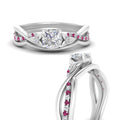 Thumbnail 26 - french-pave-cushion-contour-pink-sapphire-wedding-band-in-white-gold-FD9986B1CUGSADRPI-NL-WG