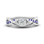 Load image into Gallery viewer, french-pave-cushion-contour-sapphire-wedding-band-in-white-gold-FD9986B1CUGSABL-NL-WG
