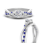 Load image into Gallery viewer, french-pave-cushion-contour-sapphire-wedding-band-in-white-gold-FD9986B1CUGSABL-NL-WG
