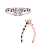 Load image into Gallery viewer, french-pave-cushion-petite-black-diamond-engagement-ring-in-FD9918CURGBLACKANGLE3-NL-RG