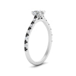 Load image into Gallery viewer, french-pave-cushion-petite-black-diamond-engagement-ring-in-FD9918CURGBLACKANGLE3-NL-WG