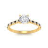 Load image into Gallery viewer, french-pave-cushion-petite-black-diamond-engagement-ring-in-FD9918CURGBLACKANGLE3-NL-YG