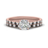 Load image into Gallery viewer, french-pave-cushion-petite-black-diamond-wedding-ring-set-in-FD9918CUGBLACKANGLE3-NL-RG-B1