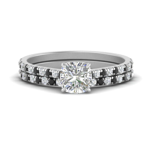french-pave-cushion-petite-black-diamond-wedding-ring-set-in-FD9918CUGBLACKANGLE3-NL-WG-B1
