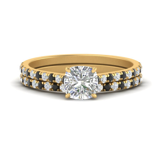 french-pave-cushion-petite-black-diamond-wedding-ring-set-in-FD9918CUGBLACKANGLE3-NL-YG-B1
