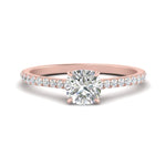 Load image into Gallery viewer, french-pave-cushion-petite-diamond-engagement-ring-in-FD9918CURANGLE3-NL-RG