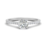 Load image into Gallery viewer, french-pave-cushion-petite-diamond-engagement-ring-in-FD9918R