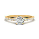 Load image into Gallery viewer, french-pave-cushion-petite-diamond-engagement-ring-in-FD9918CURANGLE3-NL-YG