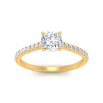 Load image into Gallery viewer, french-pave-cushion-petite-diamond-engagement-ring-in-FD9918CURANGLE3-NL-YG