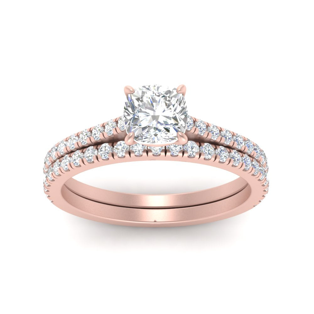 french-pave-cushion-petite-diamond-wedding-ring-set-in-FD9918CUANGLE3-NL-RG-B1