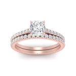 Load image into Gallery viewer, french-pave-cushion-petite-diamond-wedding-ring-set-in-FD9918CUANGLE3-NL-RG-B1
