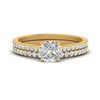 Load image into Gallery viewer, french-pave-cushion-petite-diamond-wedding-ring-set-in-FD9918CUANGLE3-NL-YG-B1