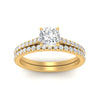 Load image into Gallery viewer, french-pave-cushion-petite-diamond-wedding-ring-set-in-FD9918CUANGLE3-NL-YG-B1