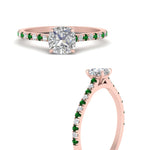 Load image into Gallery viewer, french-pave-cushion-petite-emerald-engagement-ring-in-FD9918CURGEMGRANGLE3-NL-RG