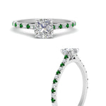 Load image into Gallery viewer, french-pave-cushion-petite-emerald-engagement-ring-in-FD9918CURGEMGRANGLE3-NL-WG
