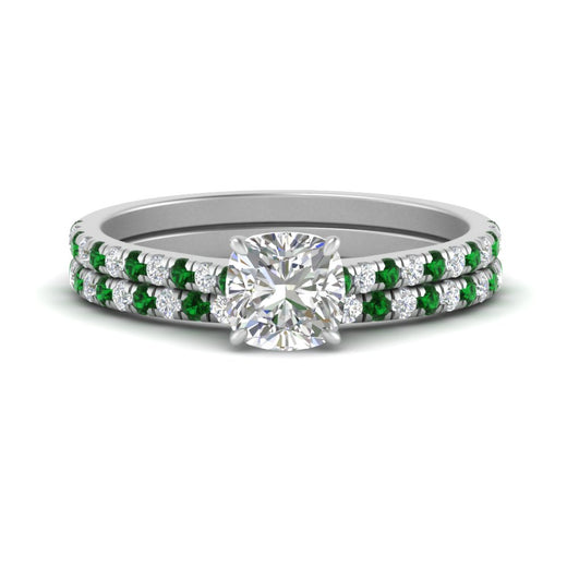french-pave-cushion-petite-emerald-wedding-ring-set-in-FD9918CUGEMGRANGLE3-NL-WG-B1