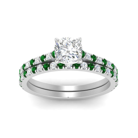 french-pave-cushion-petite-emerald-wedding-ring-set-in-FD9918CUGEMGRANGLE3-NL-WG-B1