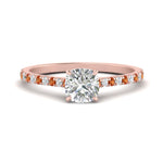 Load image into Gallery viewer, french-pave-cushion-petite-orange-sapphire-engagement-ring-in-FD9918CURGSAORANGLE3-NL-RG
