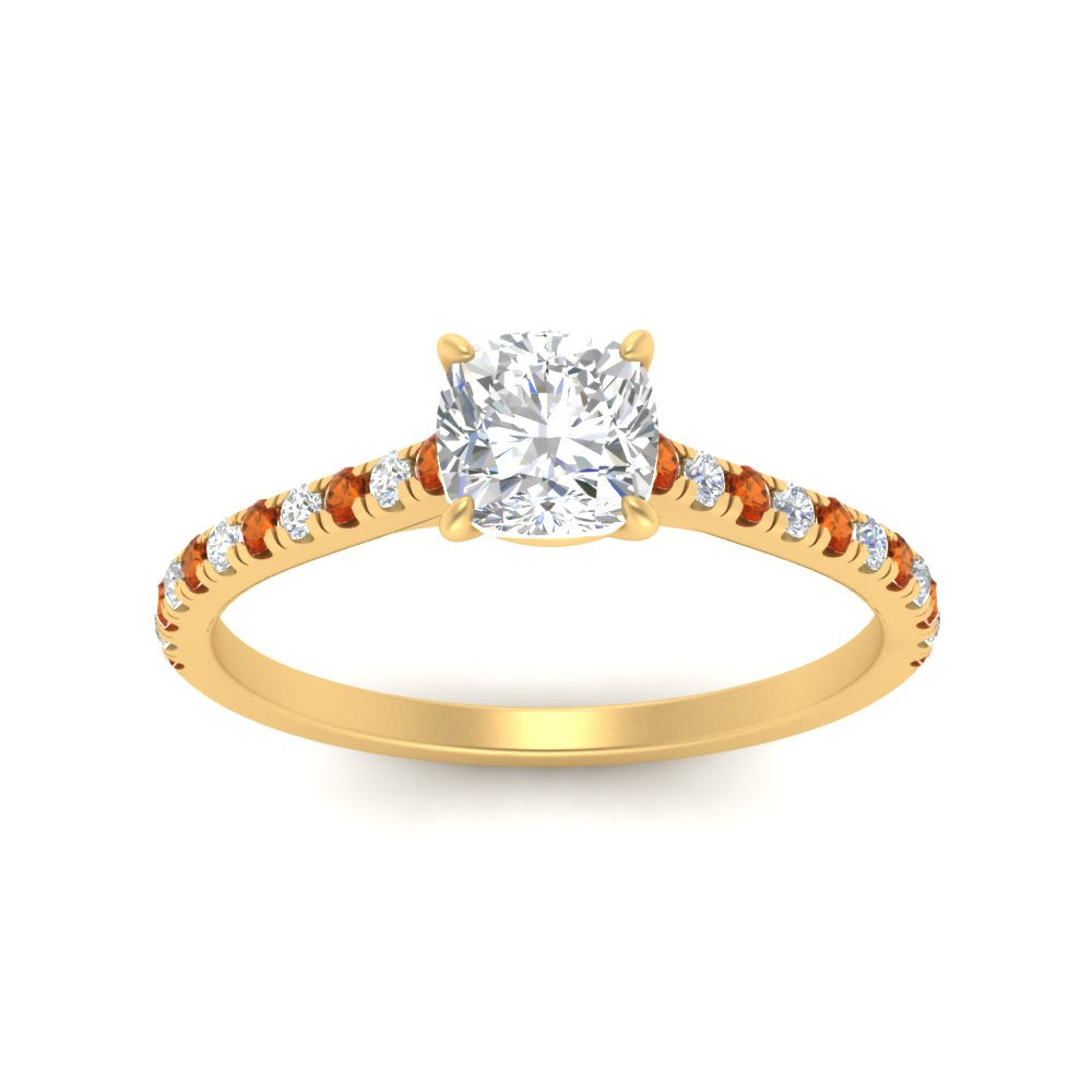 french-pave-cushion-petite-orange-sapphire-engagement-ring-in-FD9918CURGSAORANGLE3-NL-YG