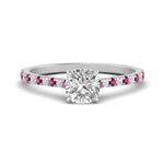 Load image into Gallery viewer, french-pave-cushion-petite-pink-sapphire-engagement-ring-in-FD9918CURGSADRPIANGLE3-NL-WG