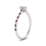 Load image into Gallery viewer, french-pave-cushion-petite-pink-sapphire-engagement-ring-in-FD9918CURGSADRPIANGLE3-NL-WG