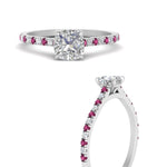 Load image into Gallery viewer, french-pave-cushion-petite-pink-sapphire-engagement-ring-in-FD9918CURGSADRPIANGLE3-NL-WG