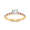 Load image into Gallery viewer, french-pave-cushion-petite-pink-sapphire-engagement-ring-in-FD9918CURGSADRPIANGLE3-NL-YG