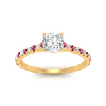 Load image into Gallery viewer, french-pave-cushion-petite-pink-sapphire-engagement-ring-in-FD9918CURGSADRPIANGLE3-NL-YG