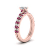 Load image into Gallery viewer, french-pave-cushion-petite-pink-sapphire-wedding-ring-set-in-FD9918CUGSADRPIANGLE3-NL-RG-B1