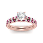 Load image into Gallery viewer, french-pave-cushion-petite-pink-sapphire-wedding-ring-set-in-FD9918CUGSADRPIANGLE3-NL-RG-B1
