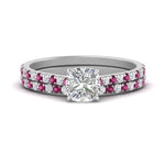 Load image into Gallery viewer, french-pave-cushion-petite-pink-sapphire-wedding-ring-set-in-FD9918CUGSADRPIANGLE3-NL-WG-B1
