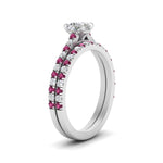 Load image into Gallery viewer, french-pave-cushion-petite-pink-sapphire-wedding-ring-set-in-FD9918CUGSADRPIANGLE3-NL-WG-B1
