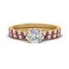 Load image into Gallery viewer, french-pave-cushion-petite-pink-sapphire-wedding-ring-set-in-FD9918CUGSADRPIANGLE3-NL-YG-B1