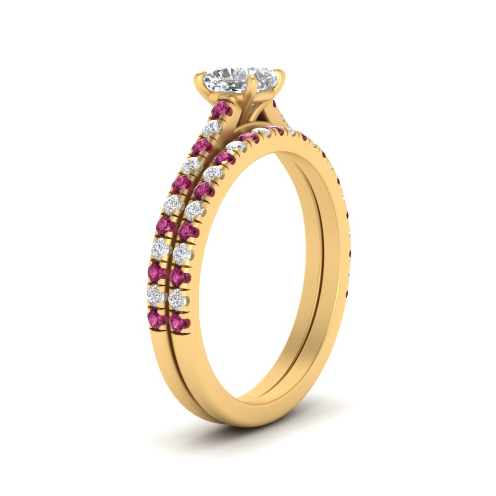 french-pave-cushion-petite-pink-sapphire-wedding-ring-set-in-FD9918CUGSADRPIANGLE3-NL-YG-B1