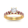 Load image into Gallery viewer, french-pave-cushion-petite-pink-sapphire-wedding-ring-set-in-FD9918CUGSADRPIANGLE3-NL-YG-B1