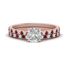 Load image into Gallery viewer, french-pave-cushion-petite-ruby-wedding-ring-set-in-FD9918CUGRUDRANGLE3-NL-RG-B1