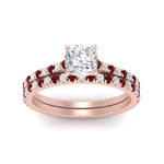 Load image into Gallery viewer, french-pave-cushion-petite-ruby-wedding-ring-set-in-FD9918CUGRUDRANGLE3-NL-RG-B1
